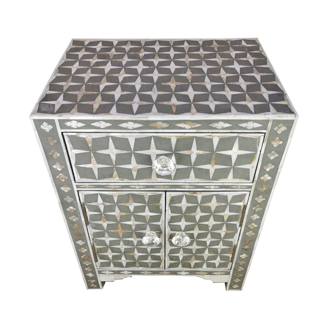 Handmade Customized Mother of Pearl Bedside Table