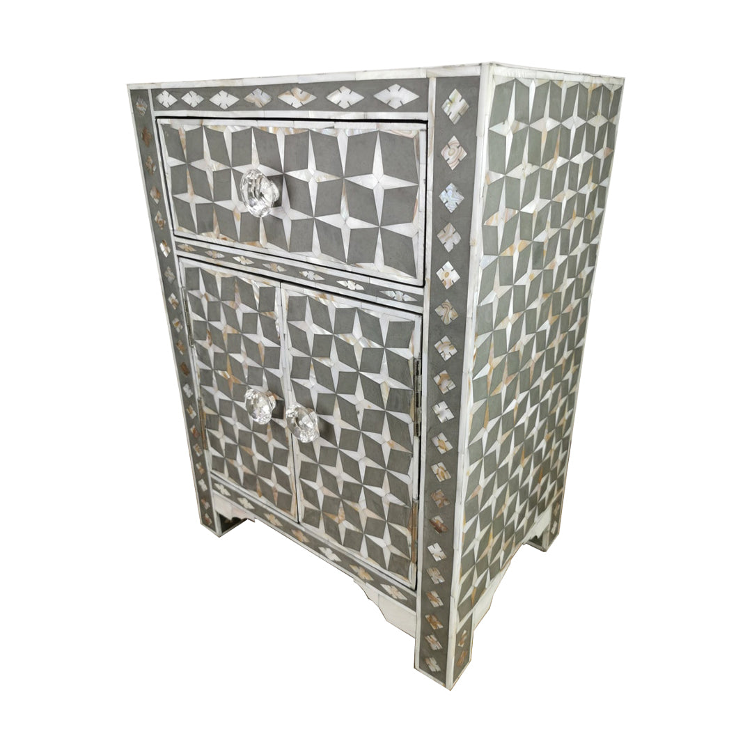 Handmade Customized Mother of Pearl Bedside Table