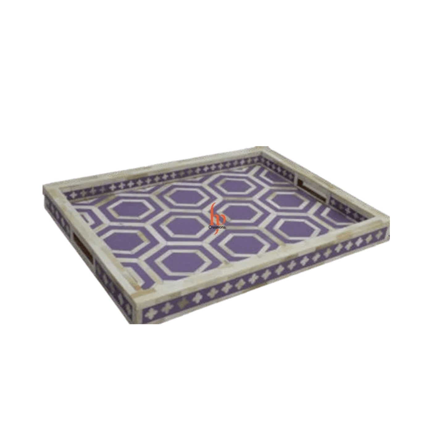 Beautifully Handcrafted Bone Inlay Decorative Serving Tray a Perfect Gift for Loved Ones