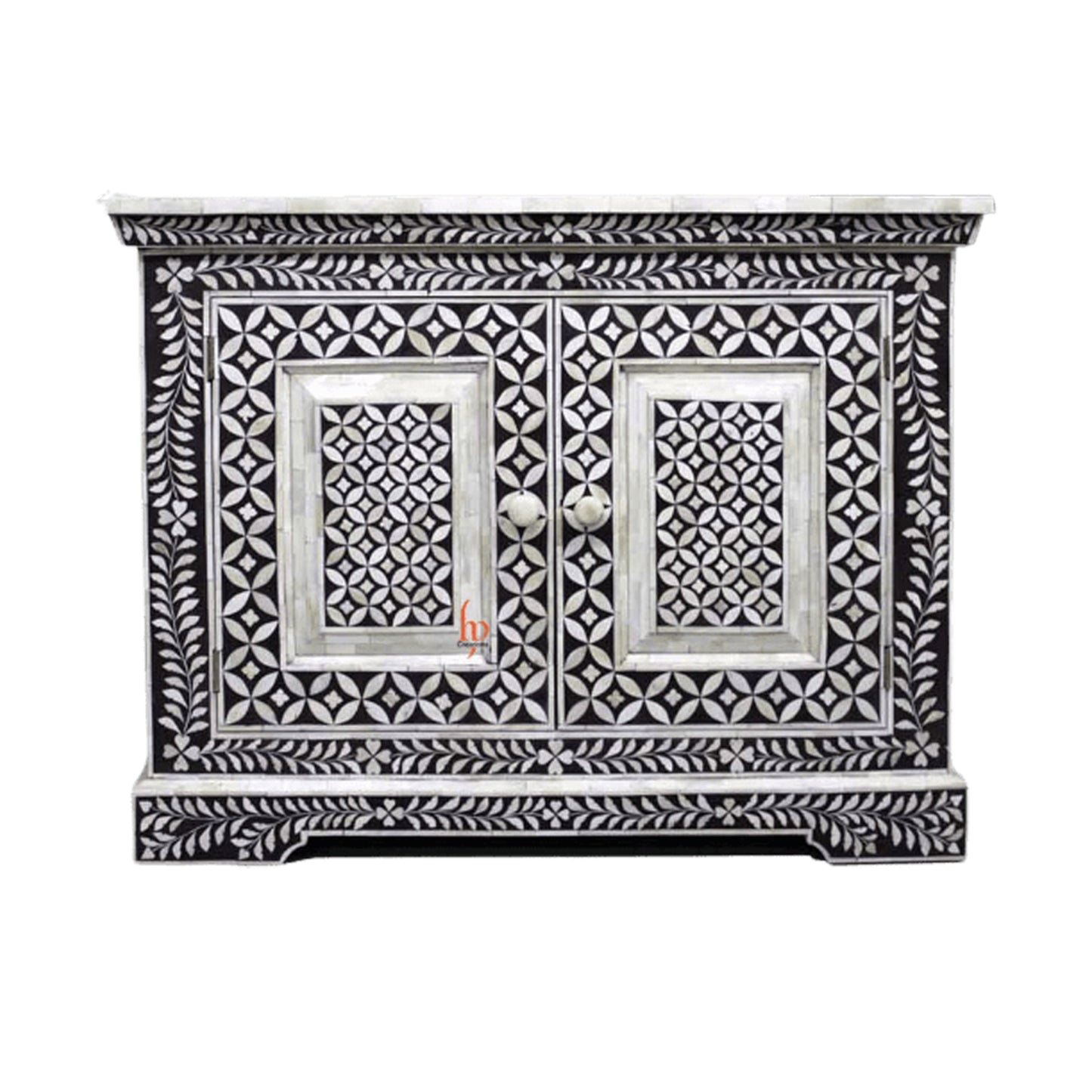 Personalized Bone Inlay Sideboard Cabinet Beautiful Floral Design Living Room Side Cabinet Beautiful Home Decor Furniture
