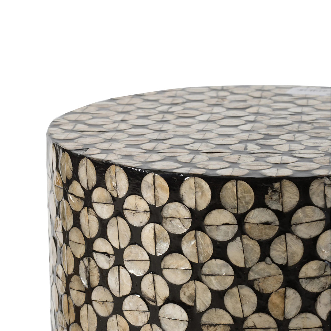 Handmade Customized Mother of Pearl Round Stool