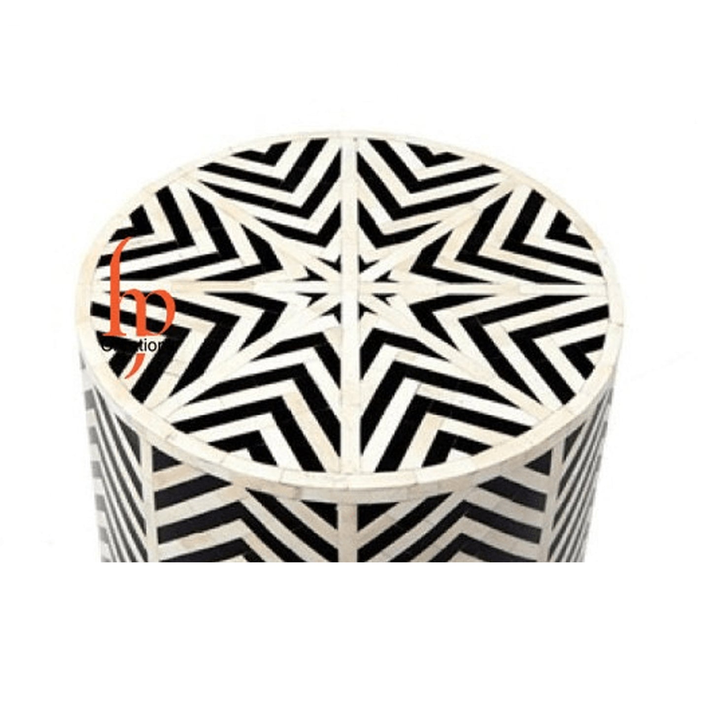 Personalized Bone Inlay Round Stool Home Decor Furniture Beautifully Attractive Look Side Table Dinning Stool Classic Vintage Furniture
