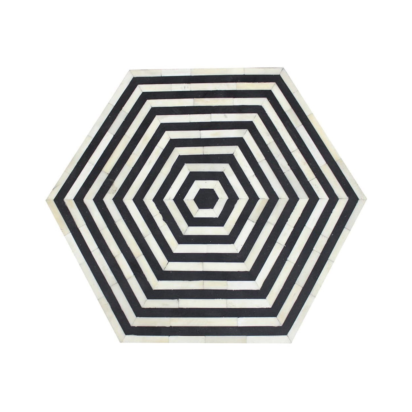 Handmade Customized Bone Inlay Hexagonal Stool Best For Home Decor