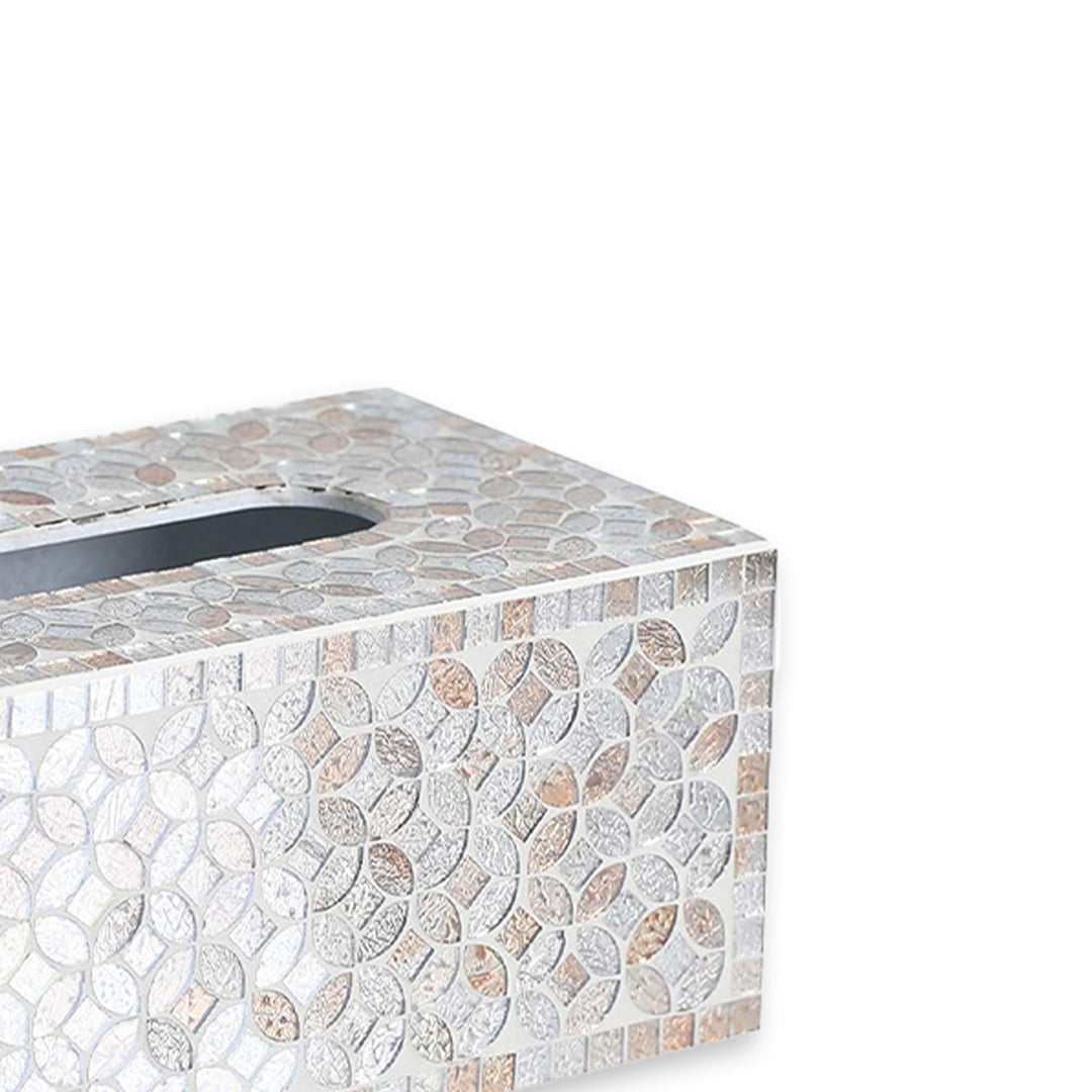 Handmade Mother Of Pearl Mosaic pattern Tissue Box