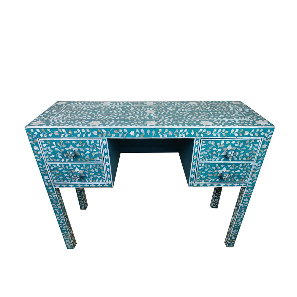 Handmade Customized Mother of Pearl 4 Drawer Console Table