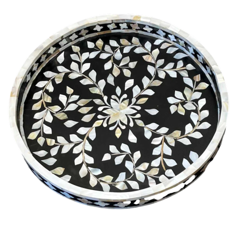Handmade Customized Mother of Pearl Serving Tray for Home & Office