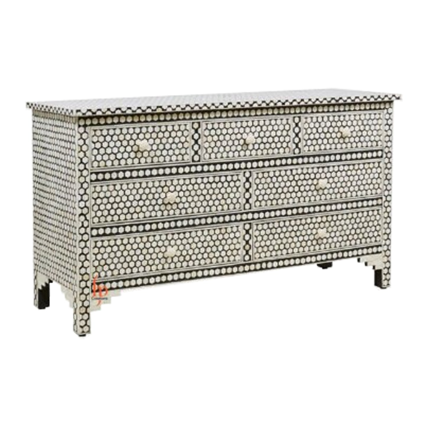 Personalized Bone Inlay 7 Chest Of Drawers Beautifully Crafted Home Decor Inlay Furniture