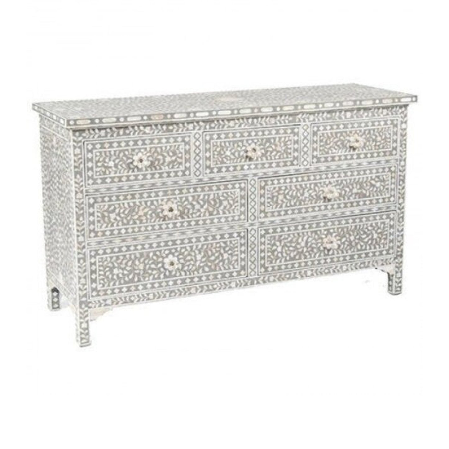 Personalized Bone Inlay Handmade Chest Of 7 Drawers Beautifully Crafted Home Decor Inlay Furniture