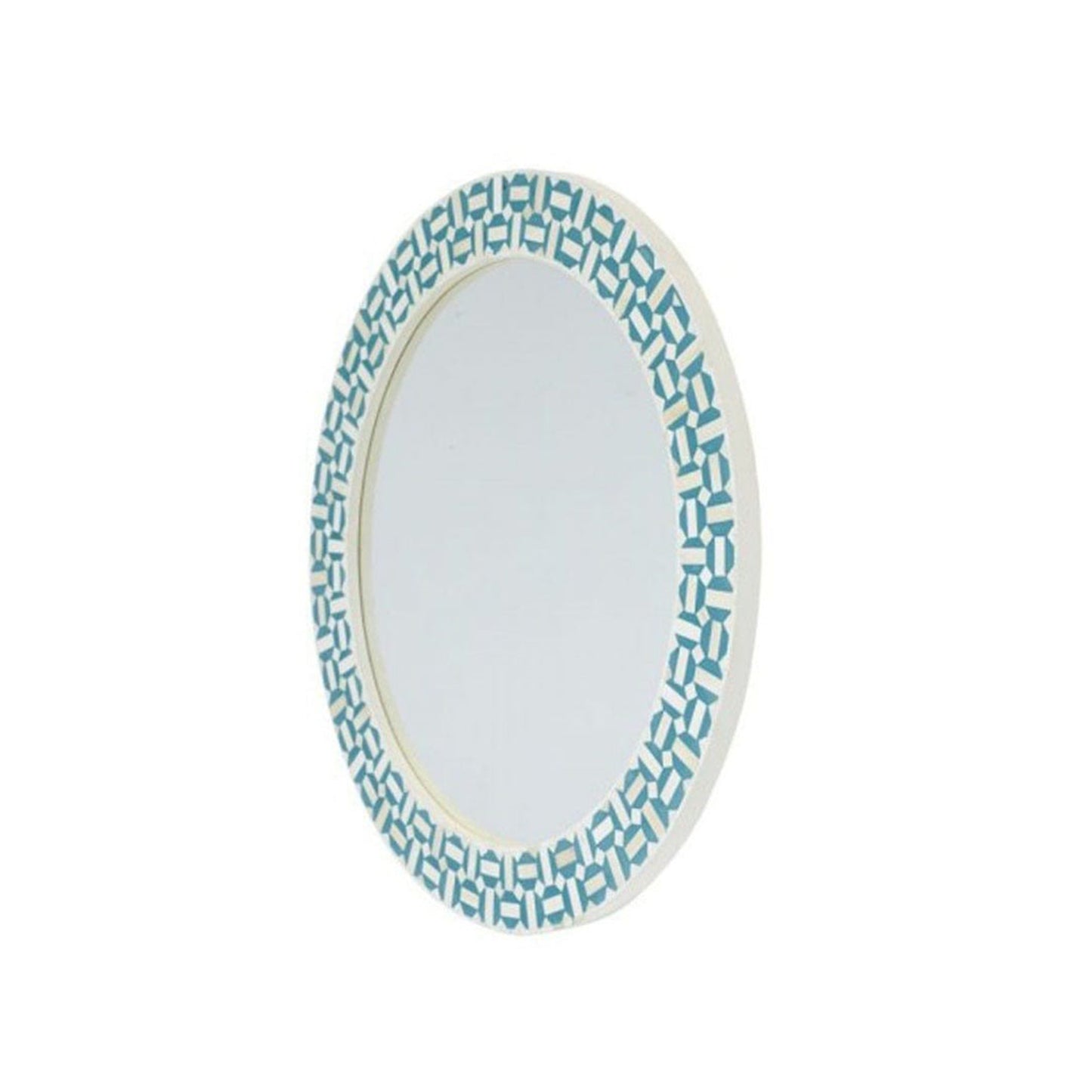 Handmade Customized Bone Inlay Round Mirror Frame