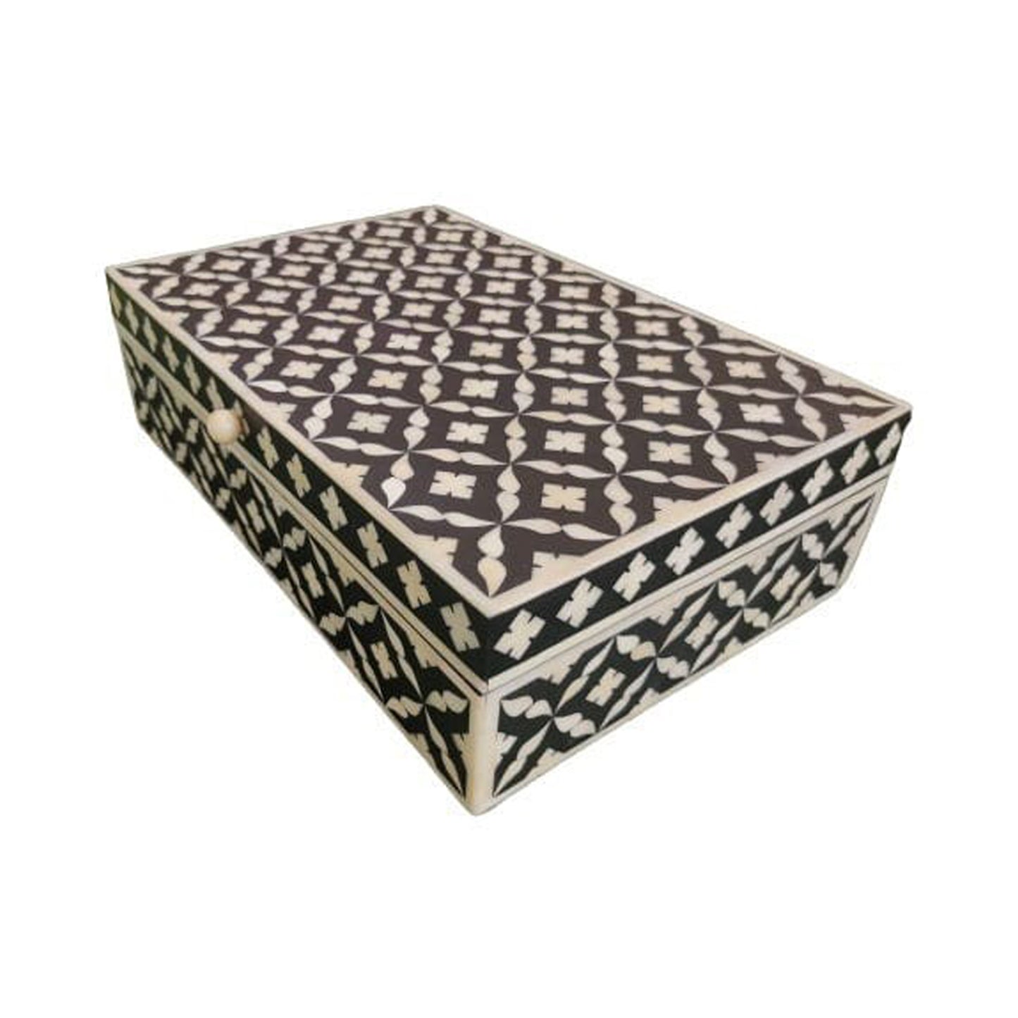 Customized Bone Inlay Handmade Moroccan Pattern Jewelry Box