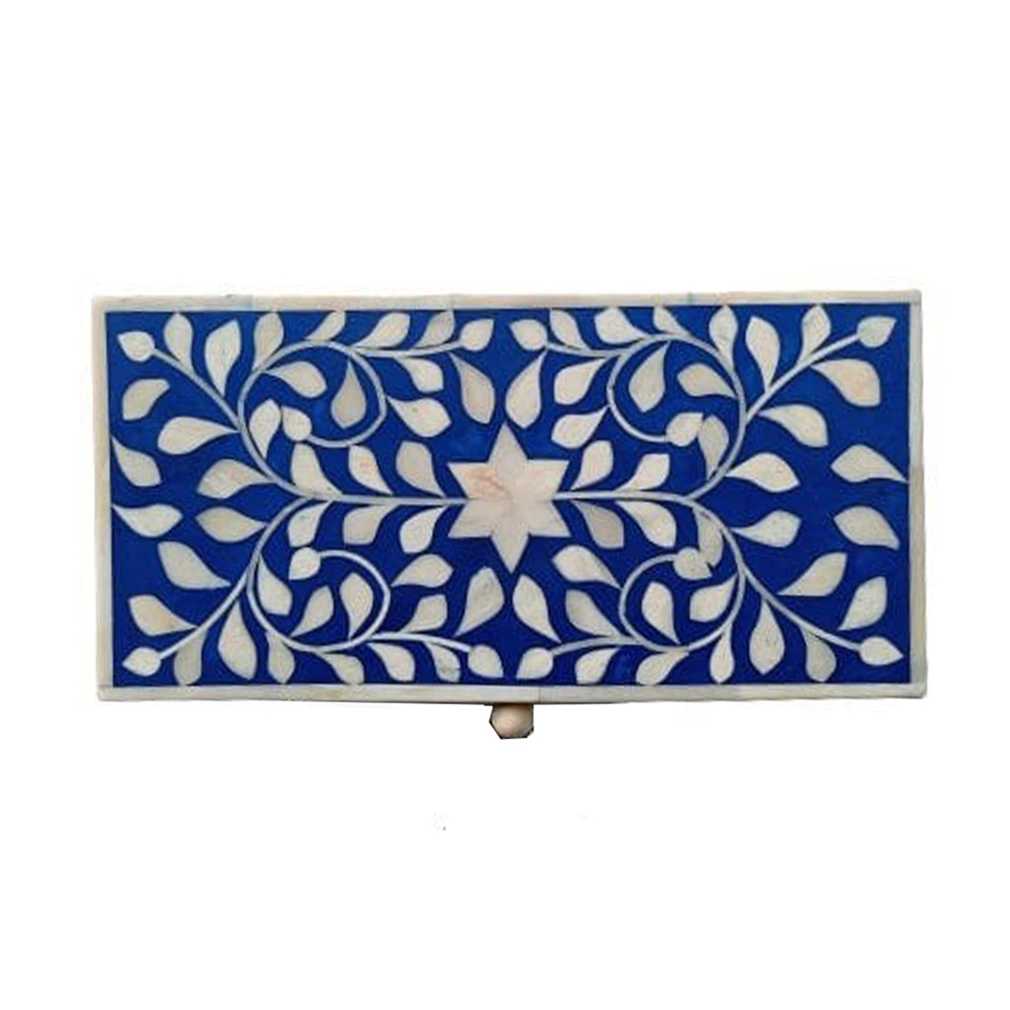 Handmade Customized Bone Inlay Floral Pattern Jewelry Box