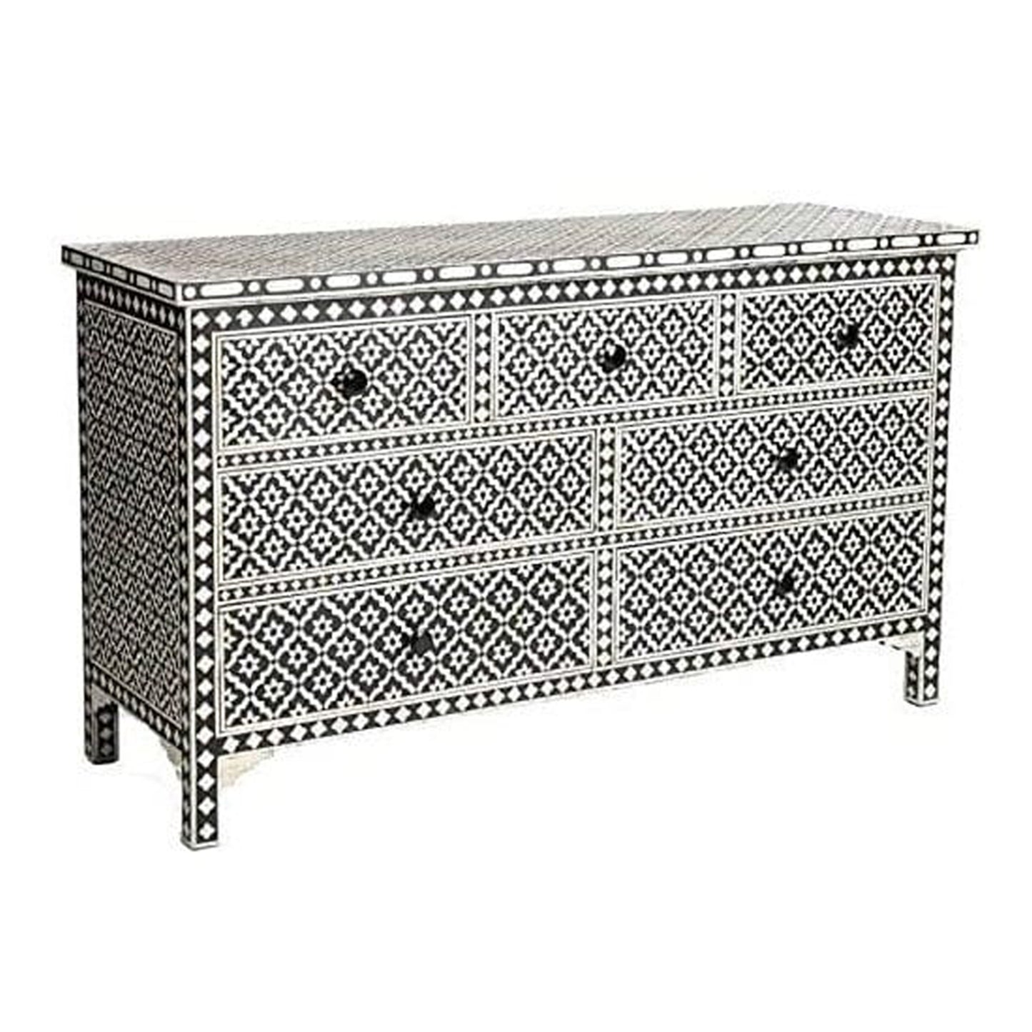 Handmade Customized Bone Inlay Chest of 7 Drawer