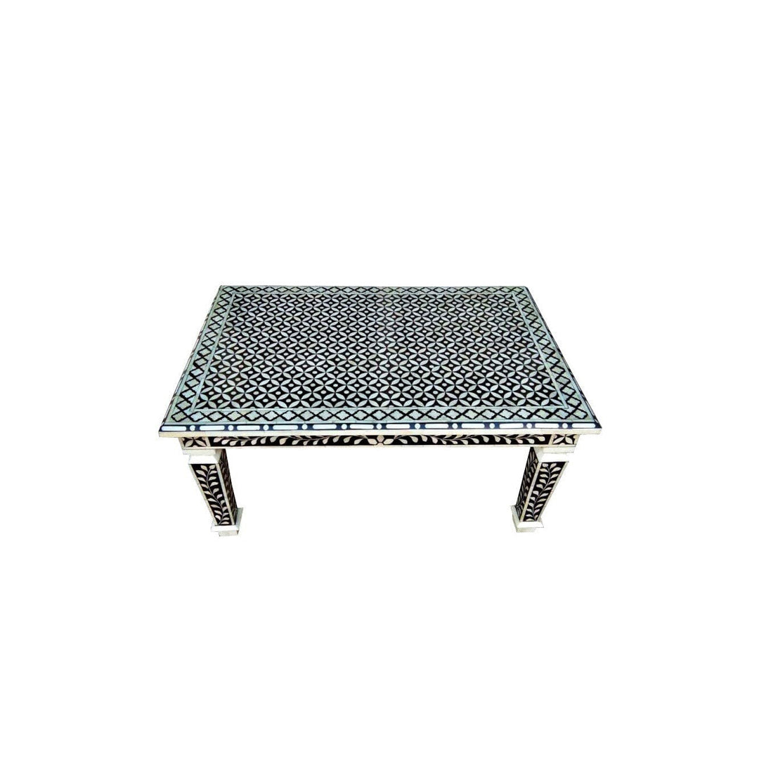 Handmade Customized Bone Inlay Star Eye Pattern Coffee Table
