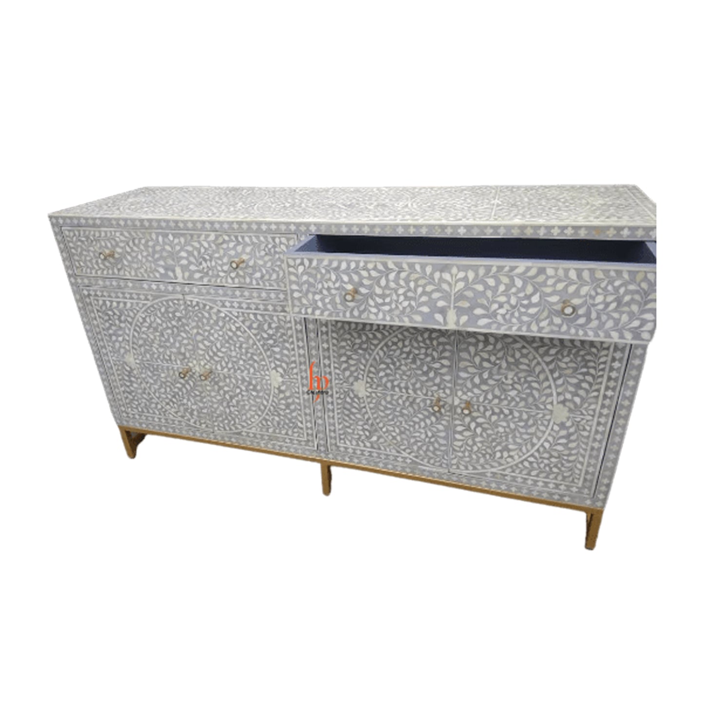 Handmade Customised Black Bone Inlay Buffet/Dresser