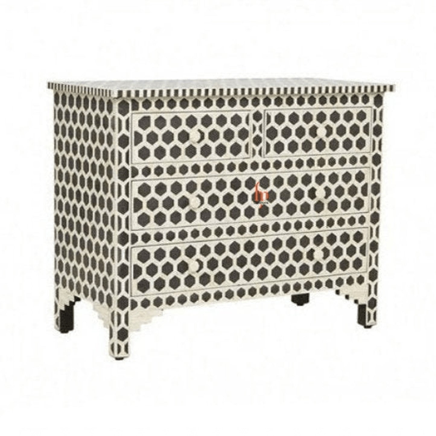 Handmade Bone Inlay 4 Chest Of Drawers Beautifully Crafted Home Decor Inlay Furniture