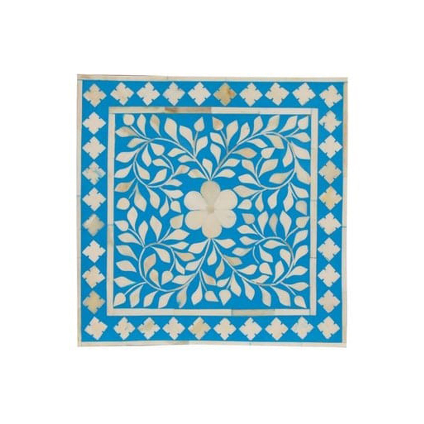 Handmade Customized Bone Inlay Floral Pattern Rectangular Cake Stand