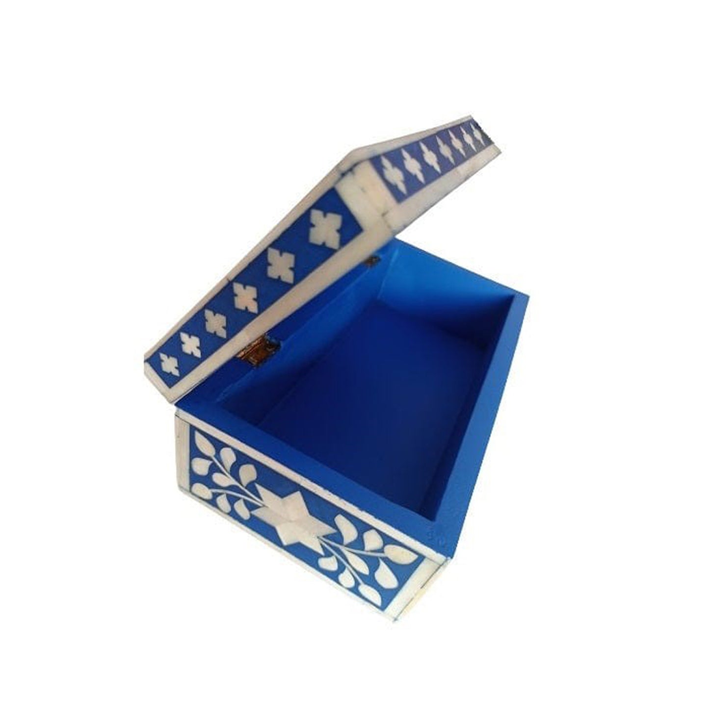 Handmade Customized Bone Inlay Floral Pattern Jewelry Box