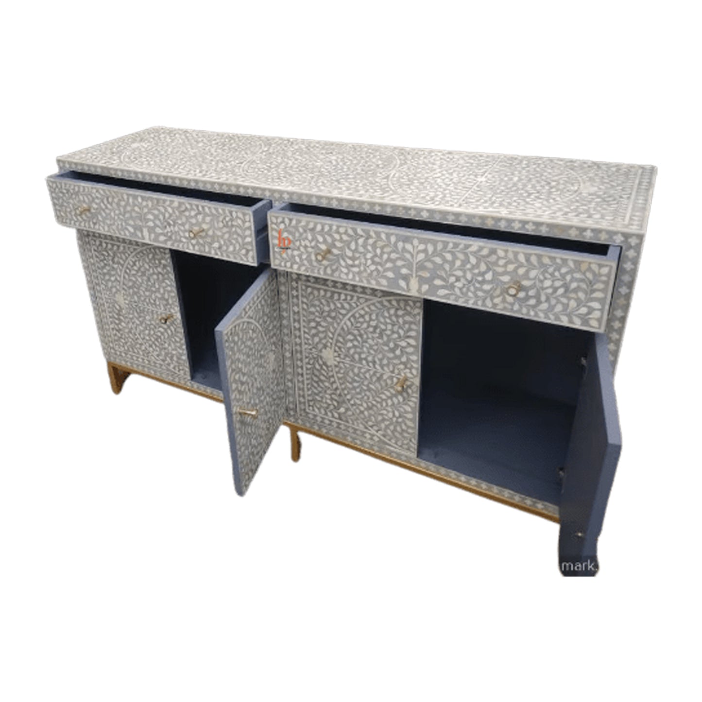 Handmade Customised Black Bone Inlay Buffet/Dresser