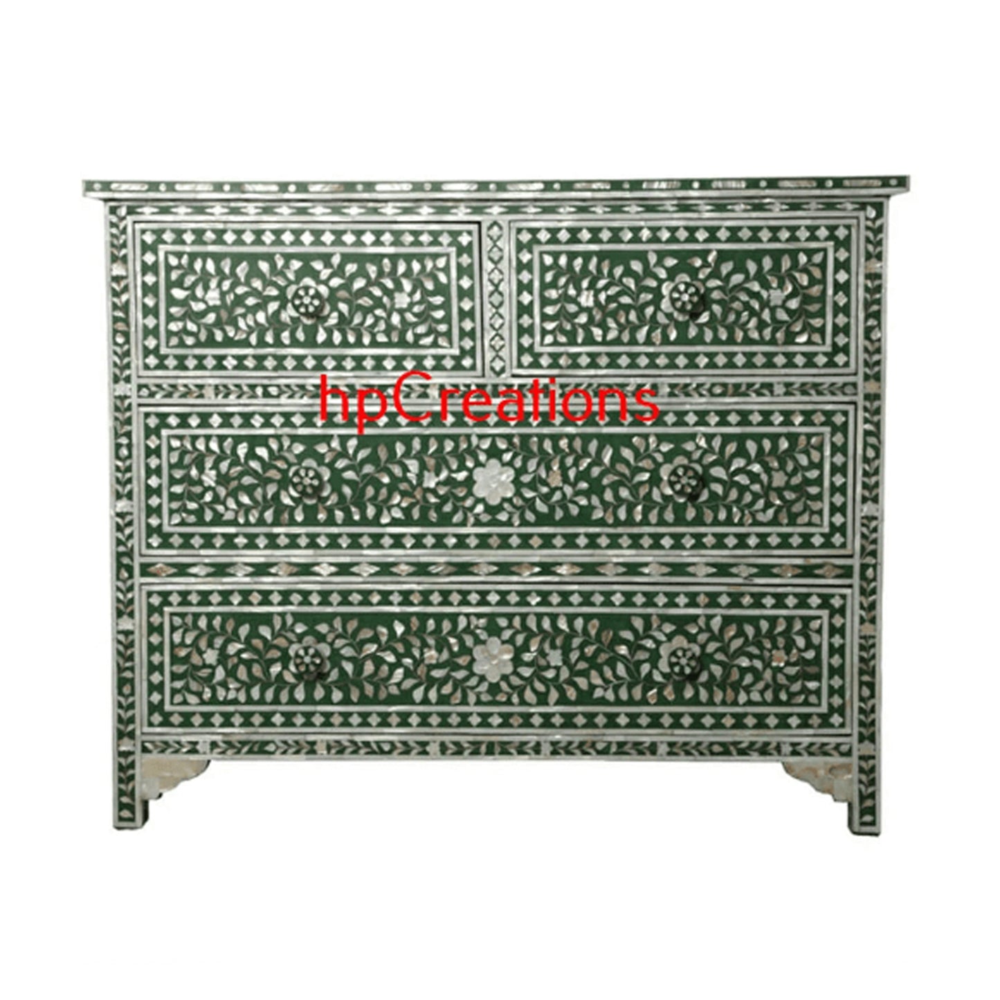 Handmade Bone Inlay Chest Of Drawers With Four Drawer by hpCreations