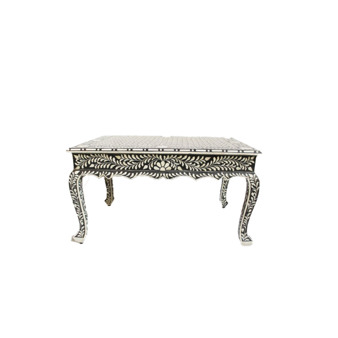 Personalized Bone Inlay Coffee Table Beautiful Floral Design Home Decor furniture Unique Design Attractive Work