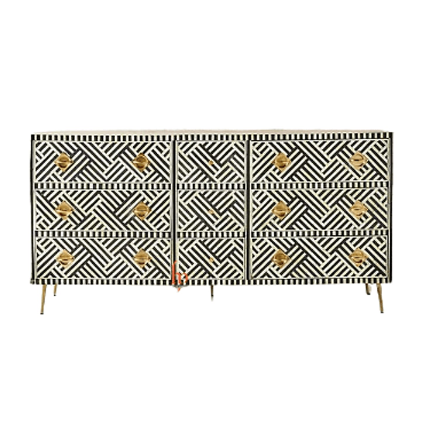 Bone Inlay Chest Of 9 Drawers Beautiful Handmade Dresser Inlay Furniture Cabinet for Living Room Guest Room Bed Room