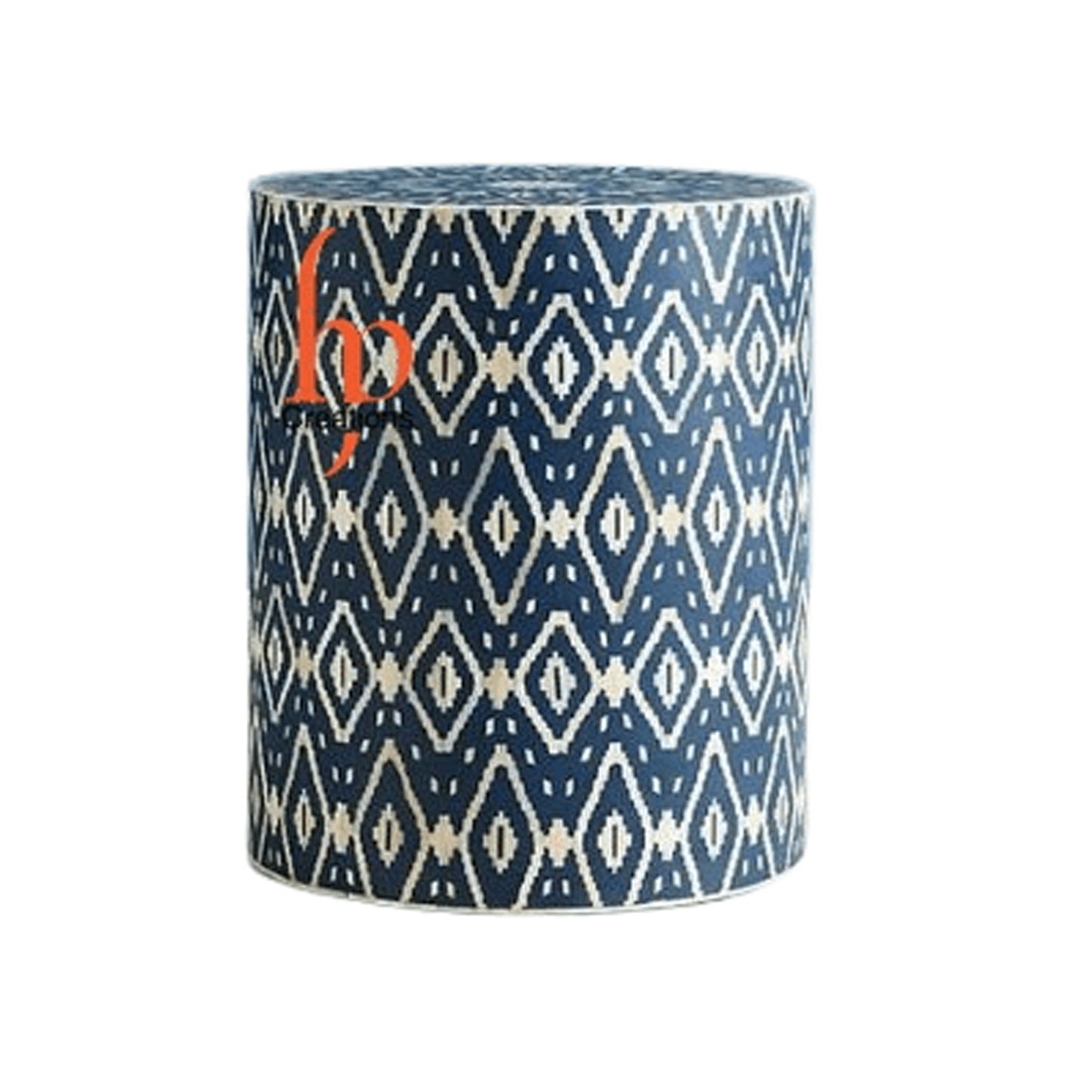 Personalized Bone Inlay Round Stool Home Decor Furniture Beautifully Attractive Look Side Table Dinning Stool Classic Vintage Furniture