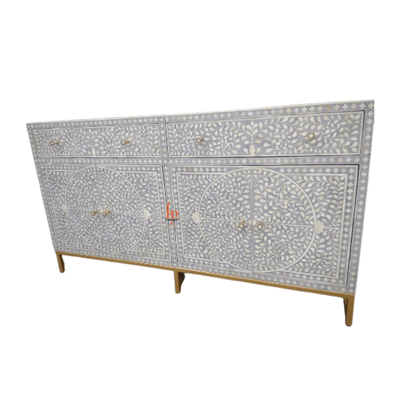Handmade Customised Black Bone Inlay Buffet/Dresser