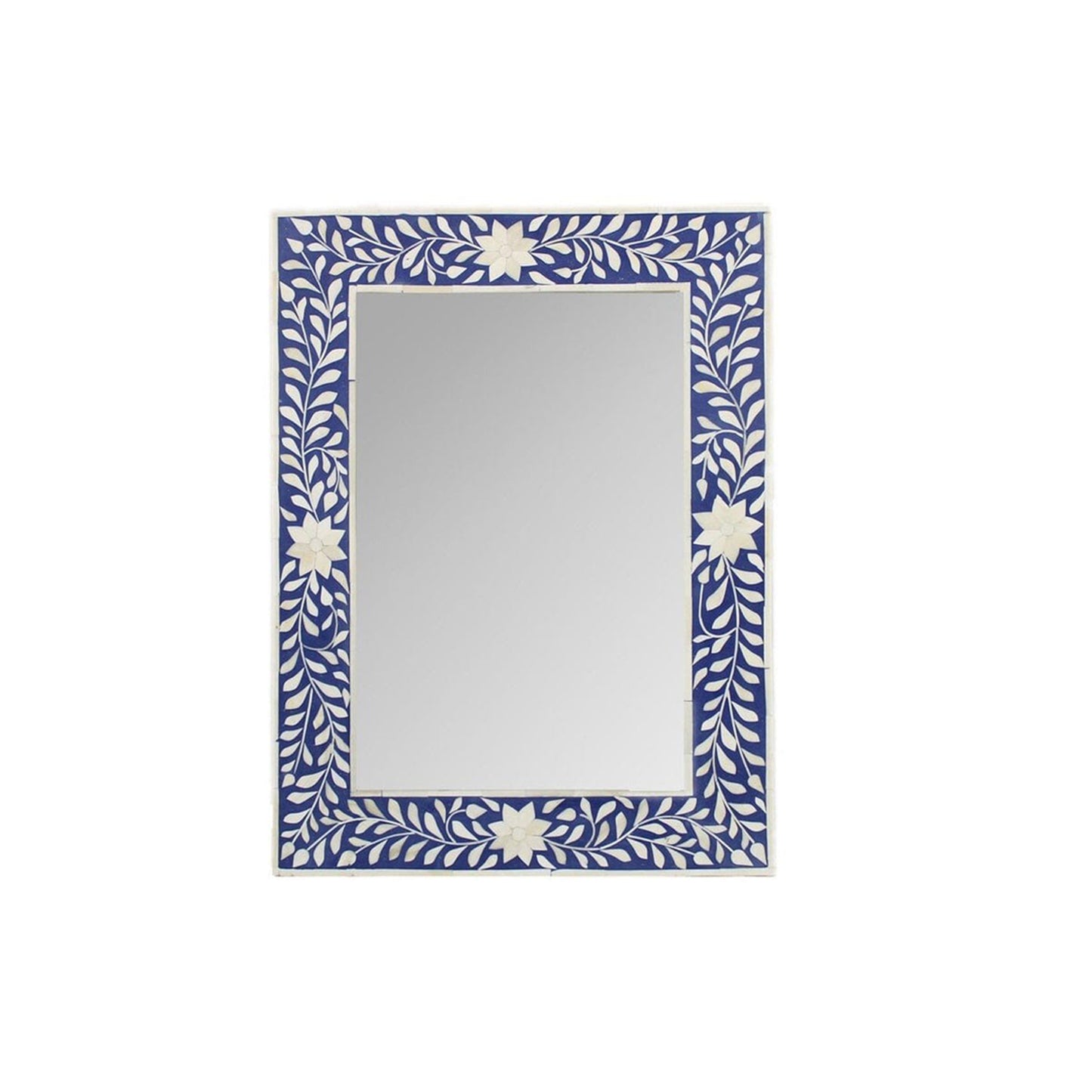 Handmade Customized Bone Inlay Rectangular Mirror Frame