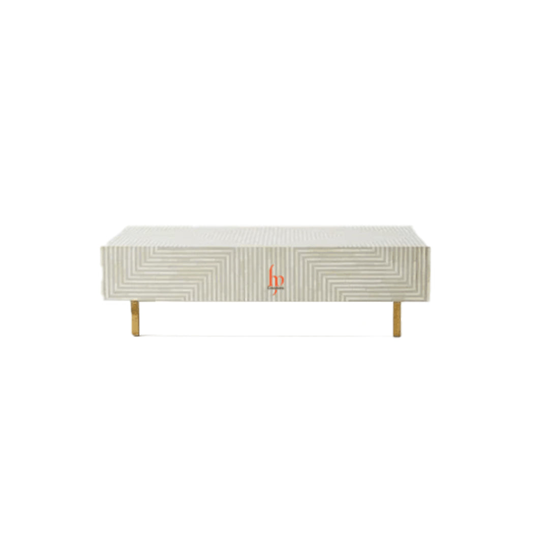 Handmade Bone Inlay Coffee Table Attractive Home Décor Inlay Furniture