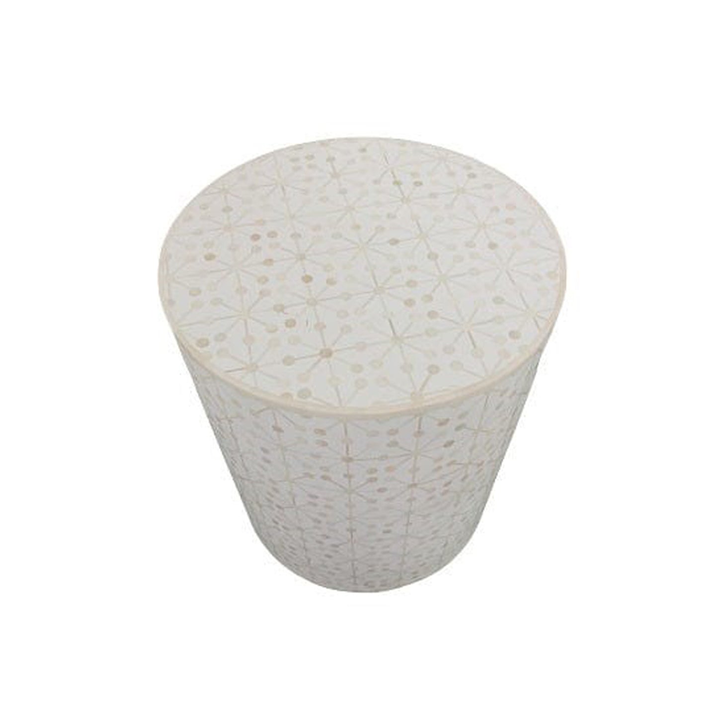 Handmade Customized Bone Inlay Round Stool