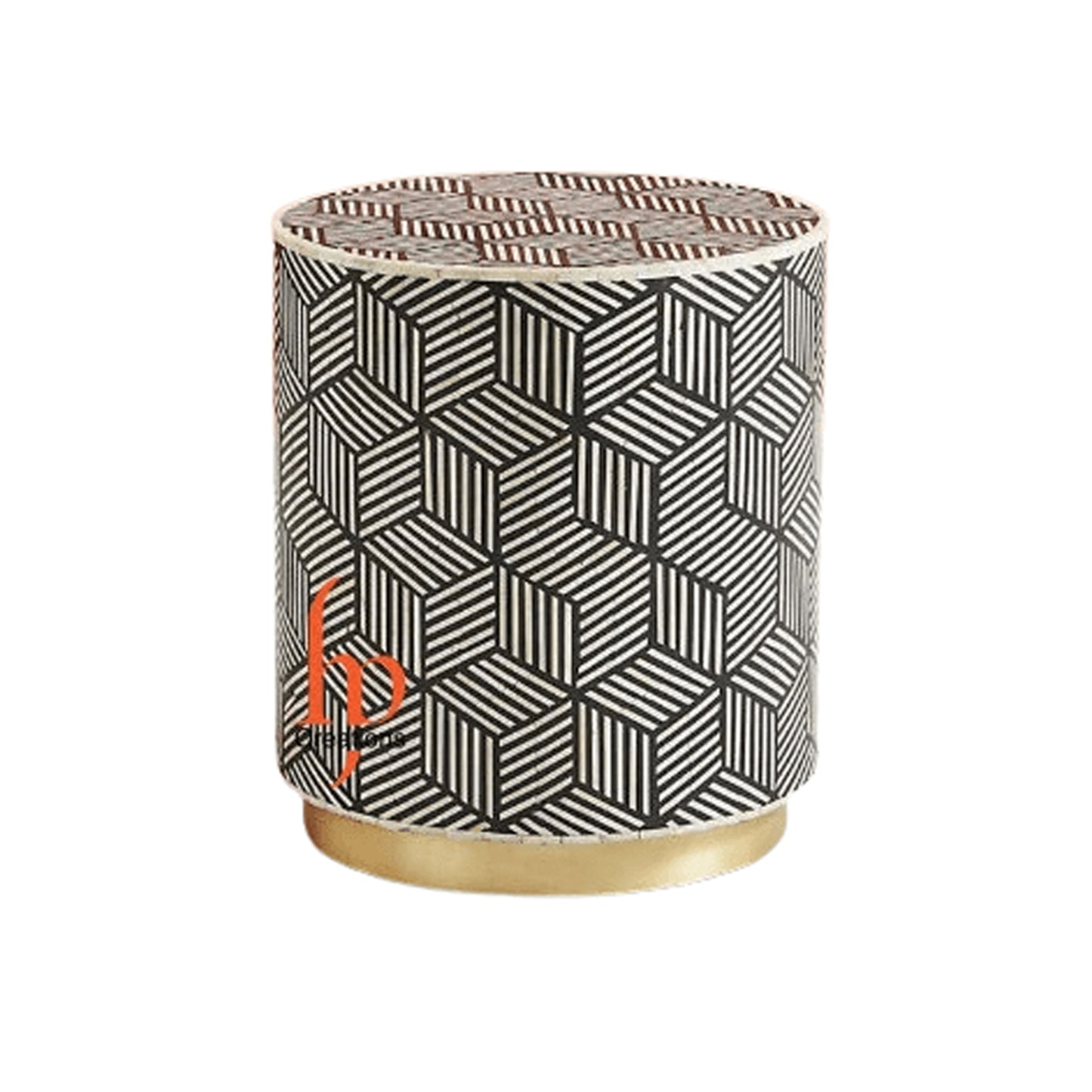 Personalized Bone Inlay Round Stool Home Decor Furniture Beautifully Attractive Look Side Table Dinning Stool Classic Vintage Furniture
