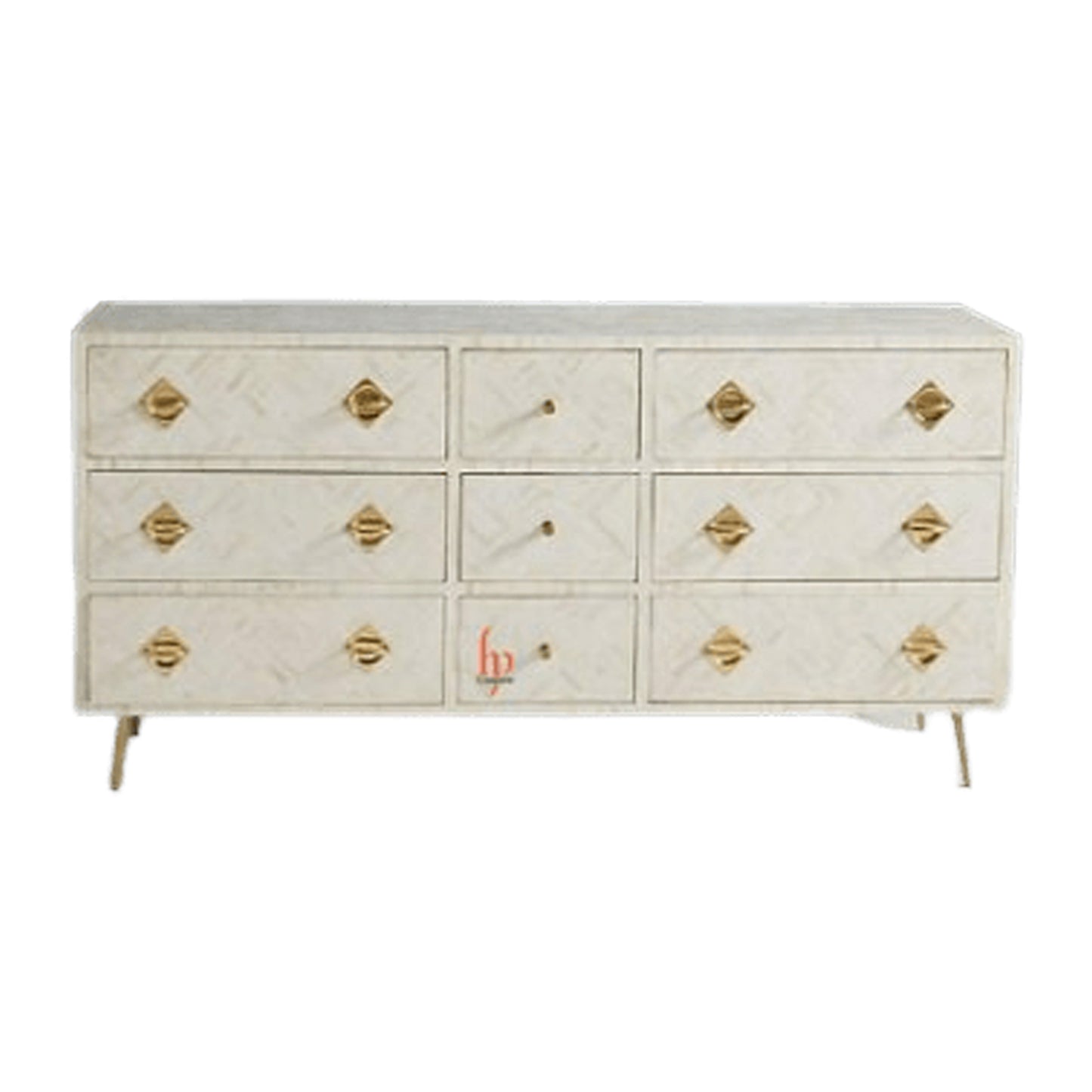 Handmade Bone Inlay Nine Drawer Storage Dresser Bone Inlay Buffet for Home Decor Purpose. I