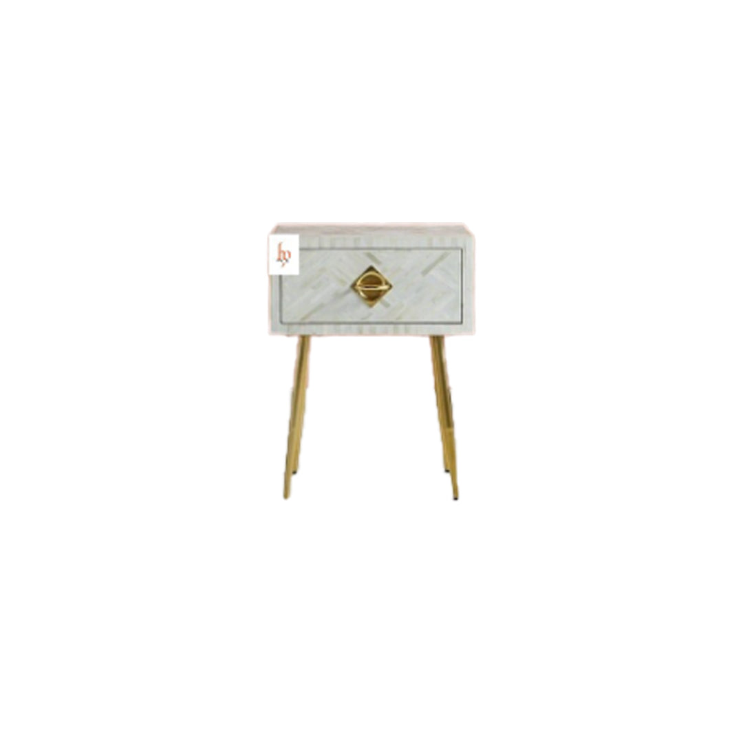 Personalized Handmade Bone Inlay Set Of 2 Bedside Tables Home Decor Furniture Attractive Floral Design Entrance Tables