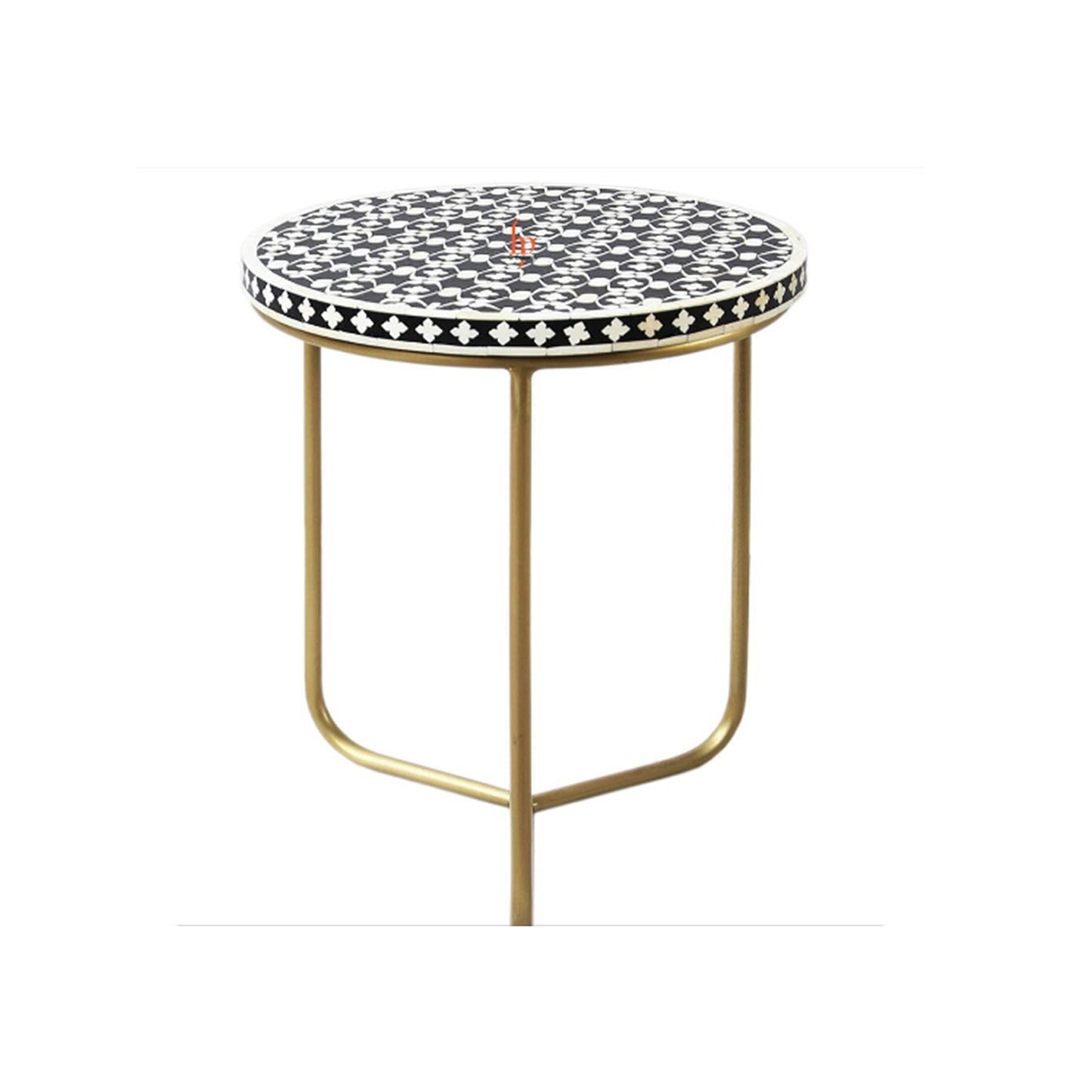 Handmade Bone Inlay Round Stool Beautifully Crafted Home Decor Furniture Classic Vintage Look Attractive Living Room Stools