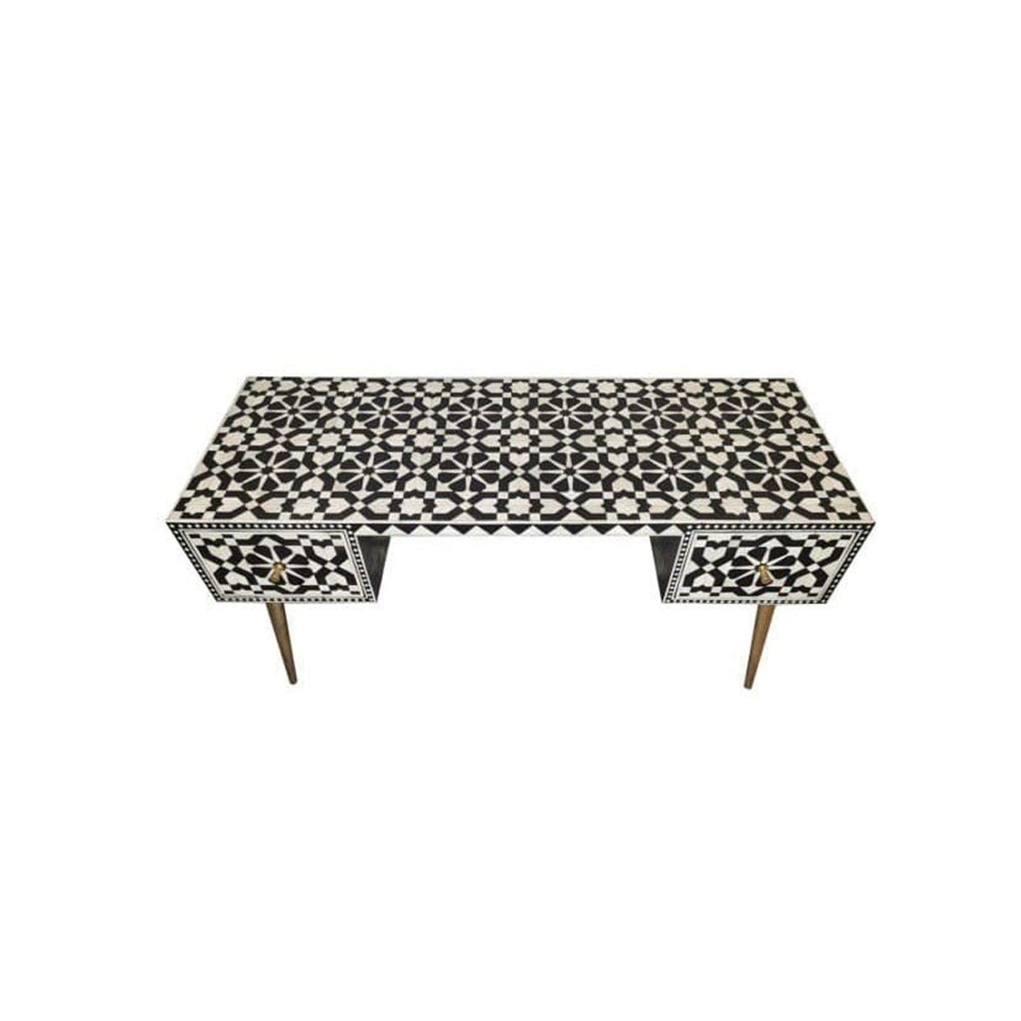 Customized Handmade Bone Inlay Moroccan Pattern Console Table