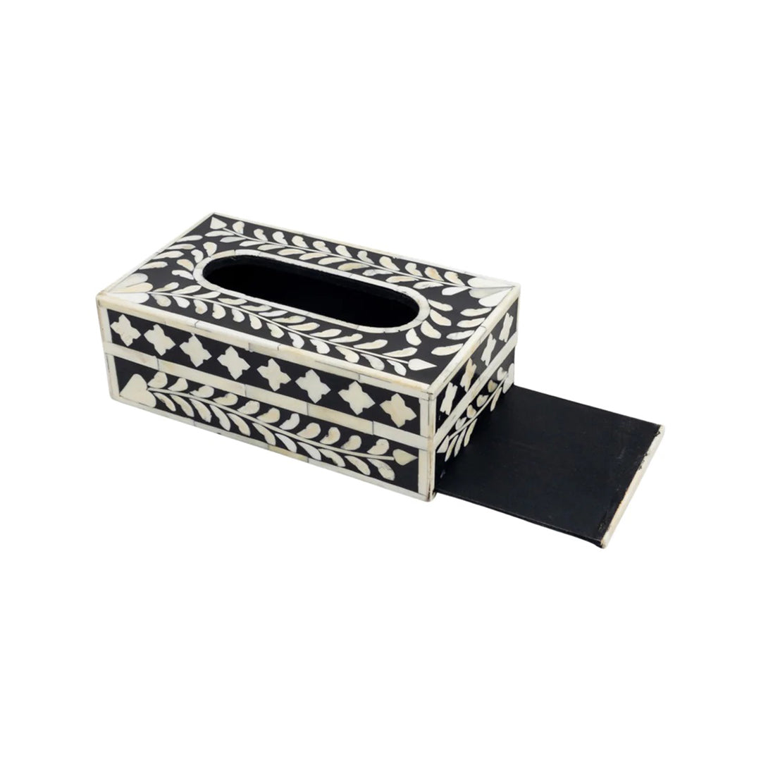 Handmade Customised Bone Inlay Floral Pattern Tissue Paper Box