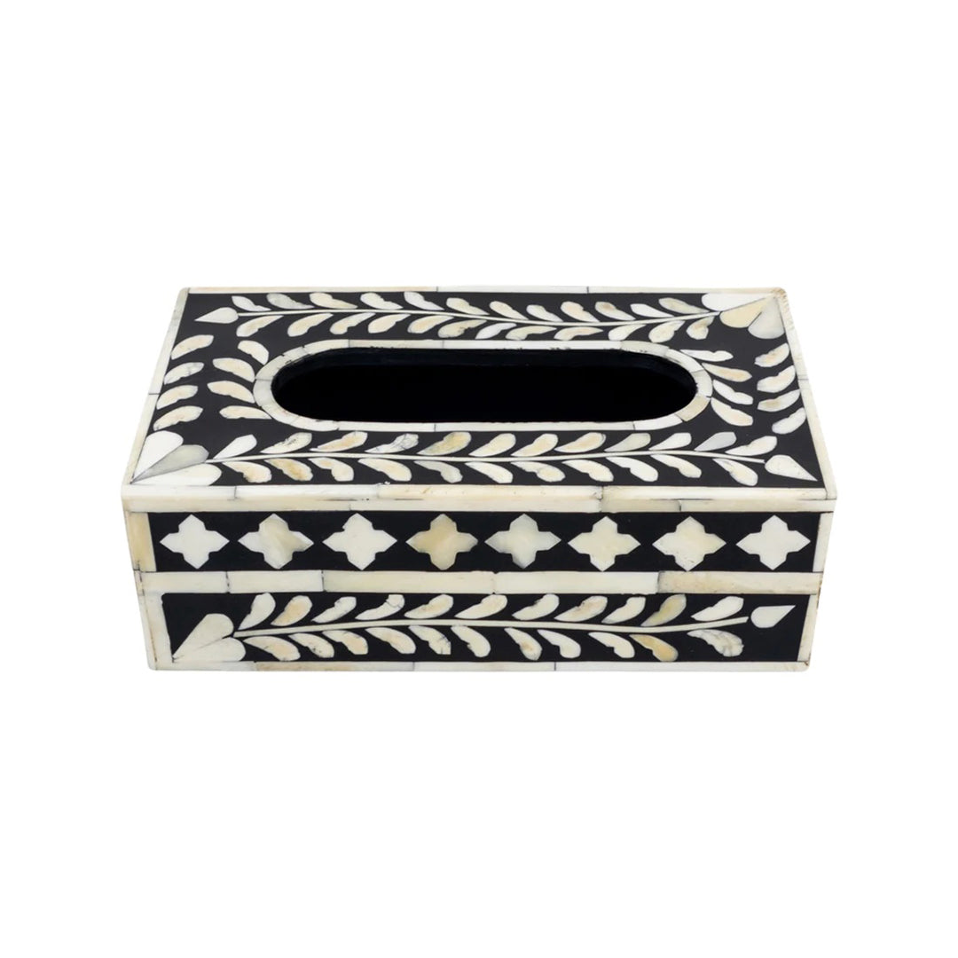 Handmade Customised Bone Inlay Floral Pattern Tissue Paper Box