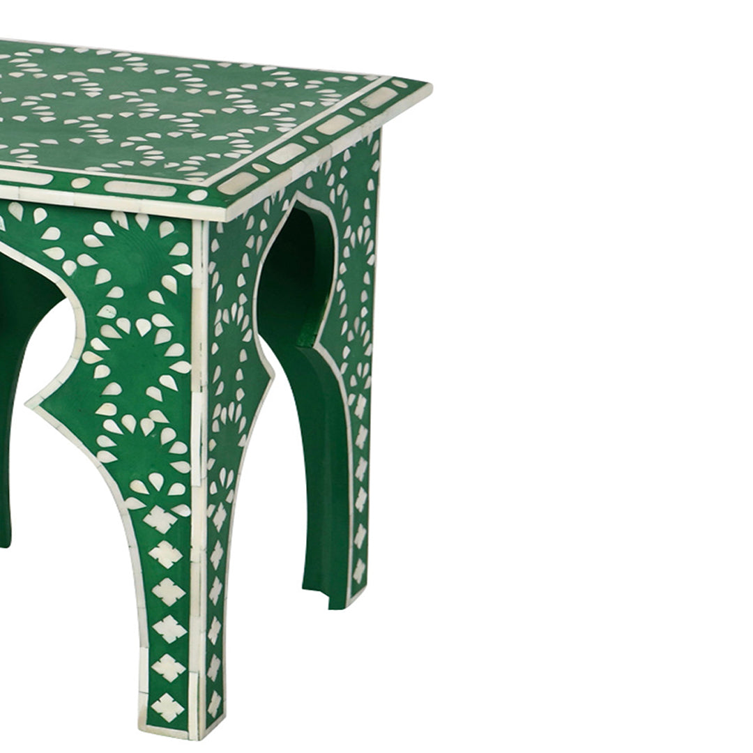 Handmade Bone Inlay Modern Antique Floral Design Stool Home Decor Furniture Beautifully Design Classic Vintage Furniture