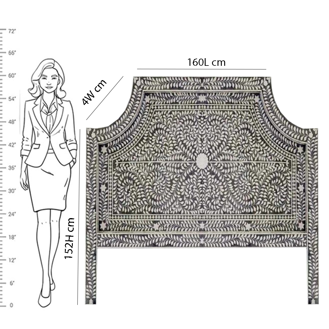 Handmade Customized Bone Inlay Bedhead Best For Home Decor