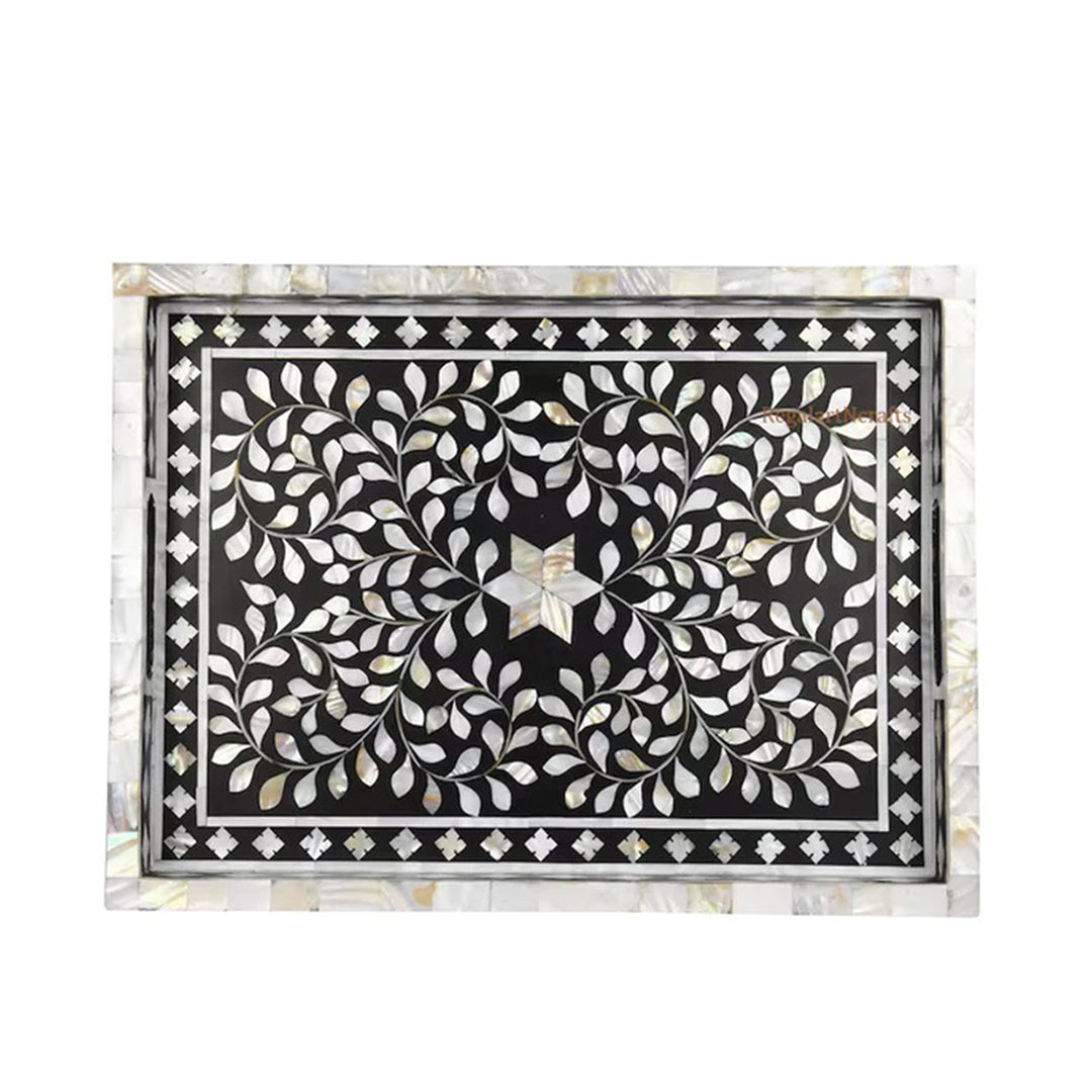 Handmade Customized Mother of Pearl Rectangular Serving Tray