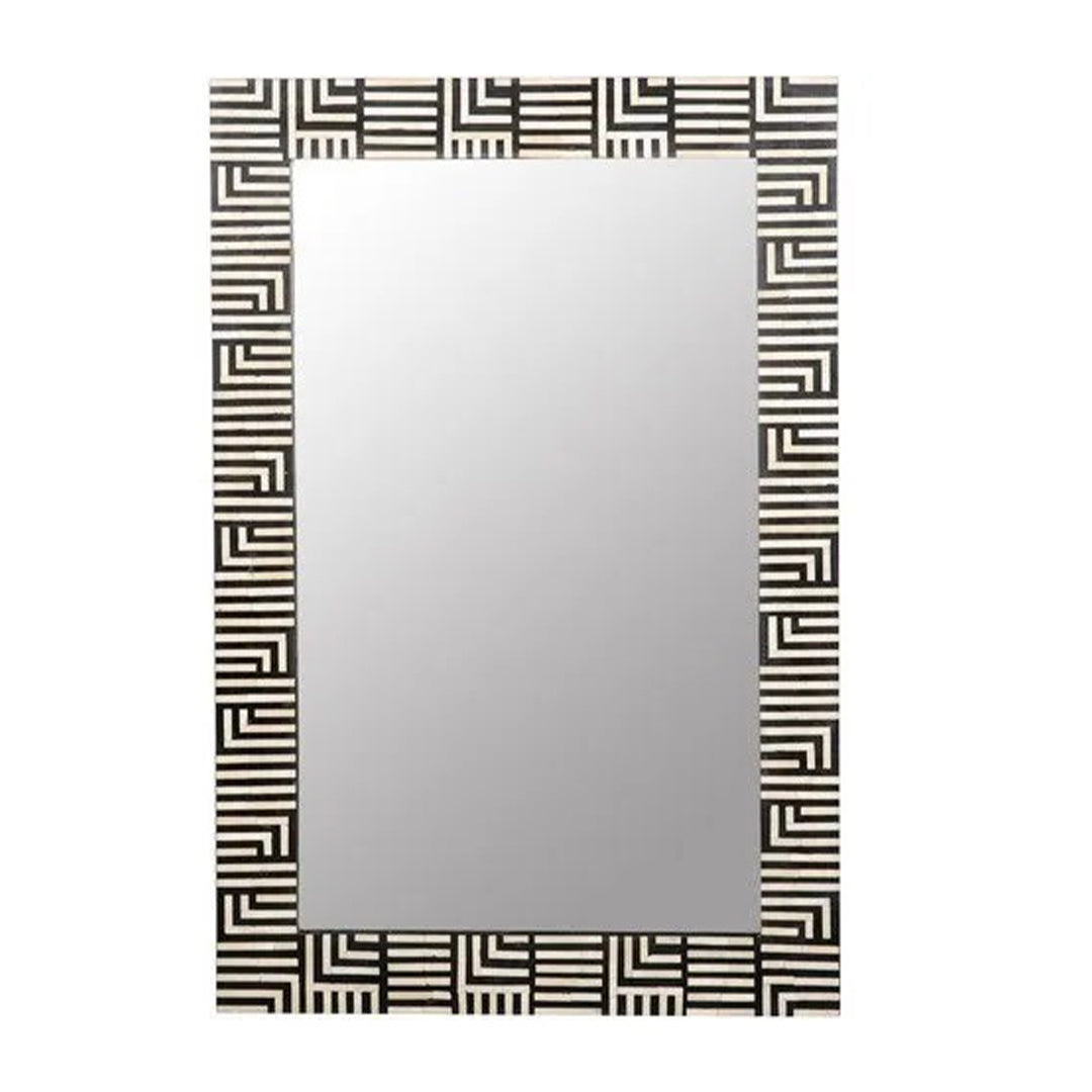 Personalized Handmade Bone Inlay Square Shaped Floral Mirror Frame Vintage Look Wall Mirror Traditional Decor Mirror Frame