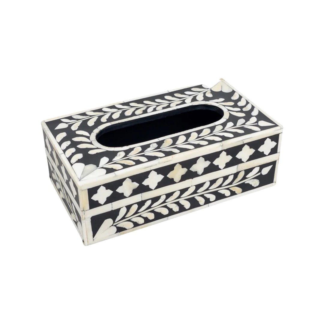 Handmade Customised Bone Inlay Floral Pattern Tissue Paper Box