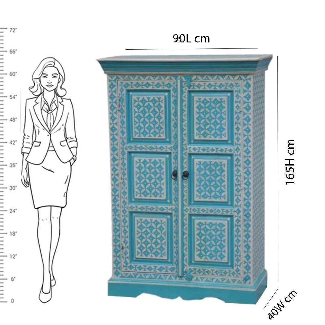 Personalized Handmade Bone Inlay Antique Floral Wardrobes Best For Home