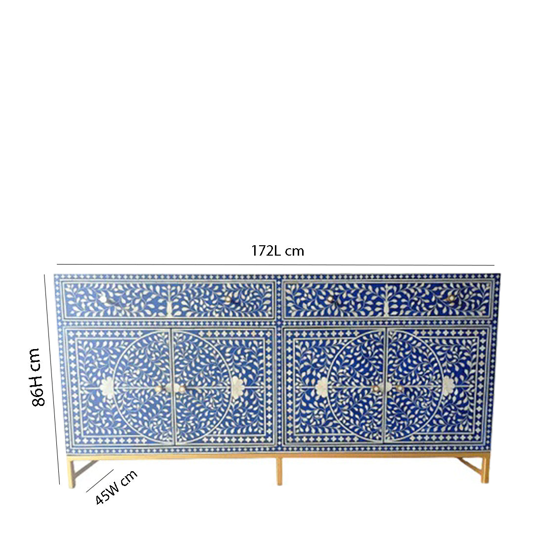 Handmade Customized Bone Inlay Chest of 2 Drawer