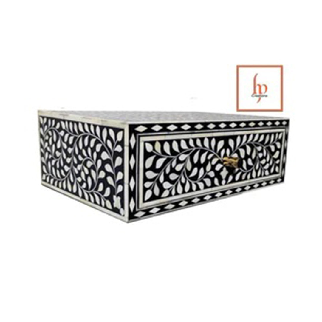 Handmade Customized Bone Inlay Floating Bedside