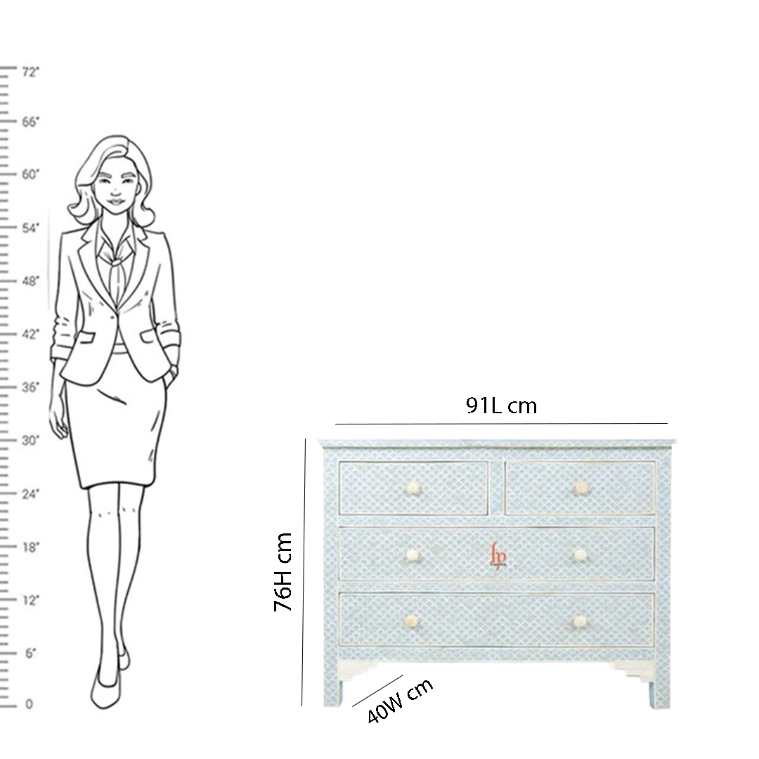 Personalized Handmade Bone Inlay 4 Chest Of Drawers Beautifully Crafted Home Decor Inlay Furniture