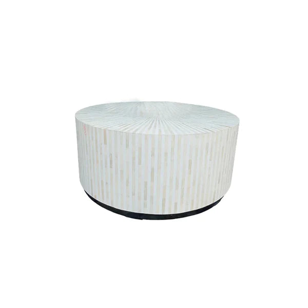 Handmade Customized Bone Inlay Round Coffee Table