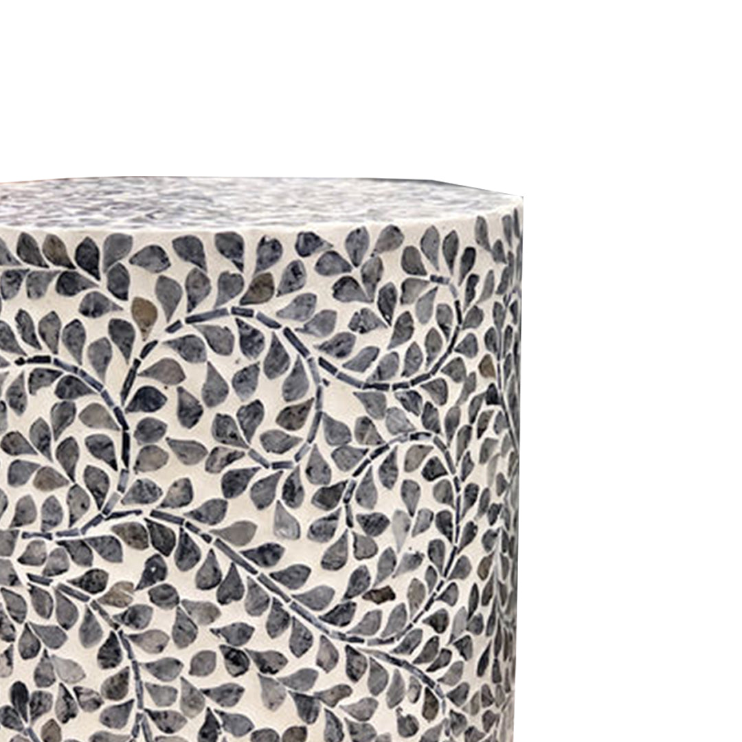 Handmade Customized Mother of Pearl Round Stool