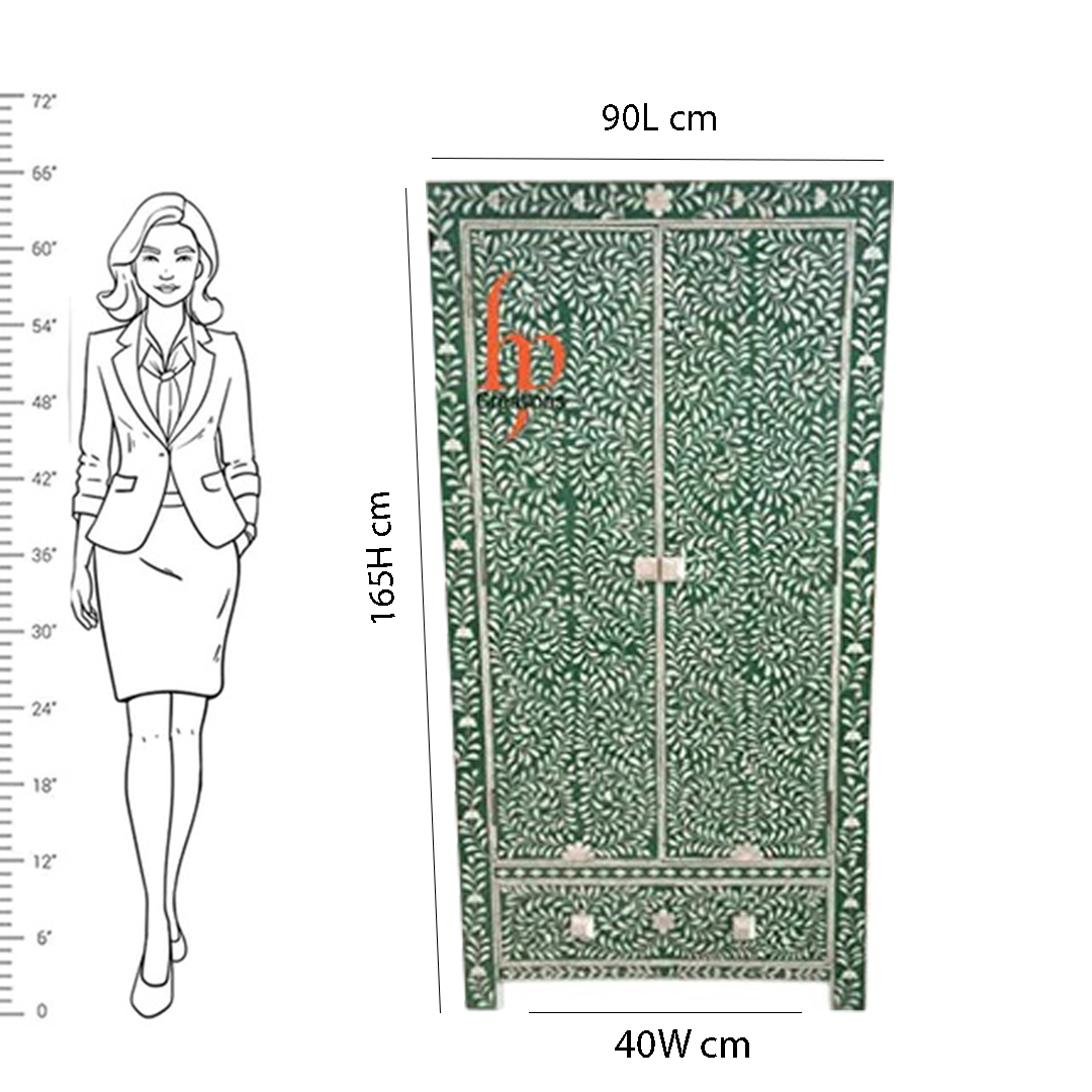 Personalized Handmade Bone Inlay Antique Floral Wardrobes Best For Home