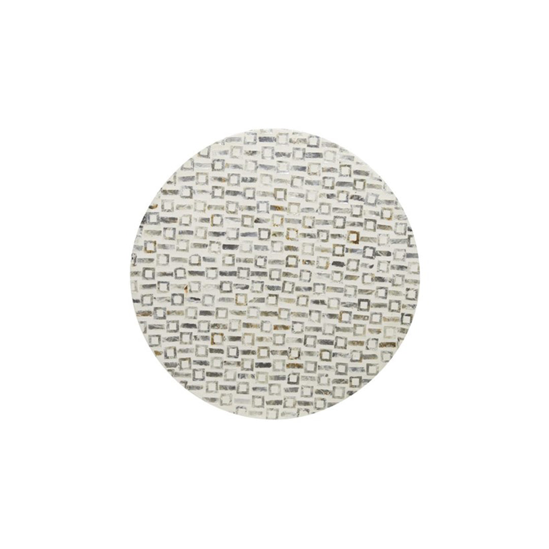 Handmade Customized Mother of Pearl Round Stool